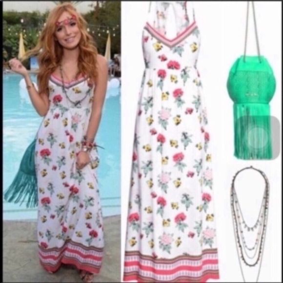 H&M Coachella Floral Cutout Boho Maxi Dress - Picture 2 of 8